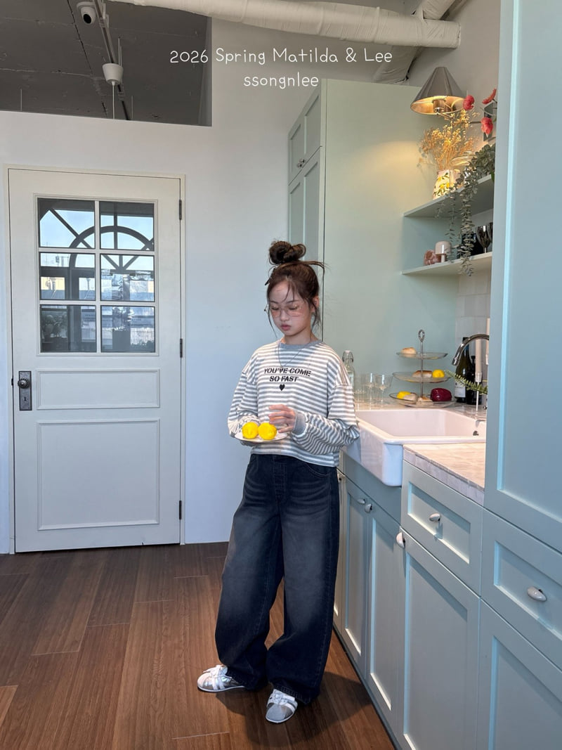 Matilda & Lee - Korean Children Fashion - #kidsstore - Striped Crop Sweatshirt - 10