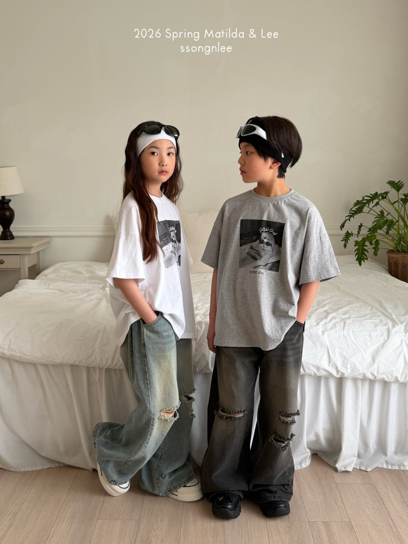 Matilda & Lee - Korean Children Fashion - #kidsstore - Follow Cat Short Sleeve Tee - 7