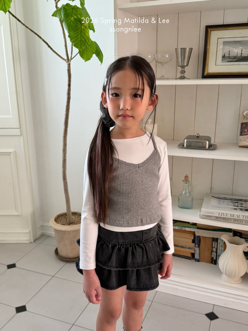 Matilda & Lee - Korean Children Fashion - #kidsstore - Frill Denim Skirt - 5