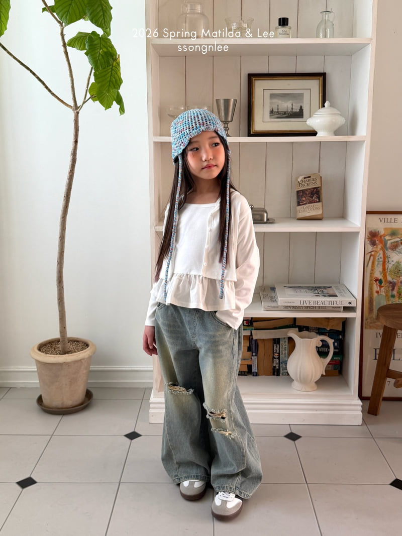 Matilda & Lee - Korean Children Fashion - #kidsstore - Natural Frill Sleeveless Set - 12