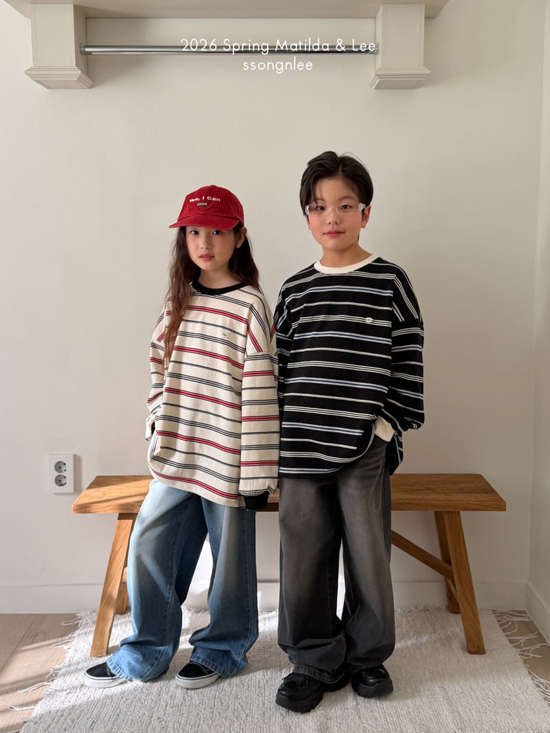 Matilda & Lee - Korean Children Fashion - #kidzfashiontrend - Multi Stripe Tee - 8