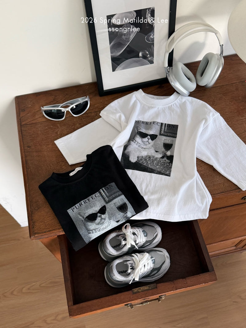 Matilda & Lee - Korean Children Fashion - #kidzfashiontrend - Rich Cat Tee