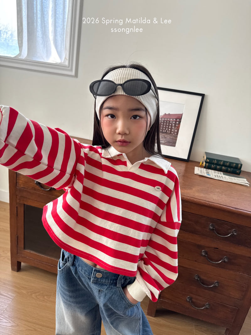 Matilda & Lee - Korean Children Fashion - #kidzfashiontrend - Nut Collar Crop Tee - 7