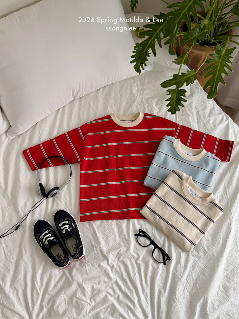 Matilda & Lee - Korean Children Fashion - #kidzfashiontrend - Urban Stripe Tee