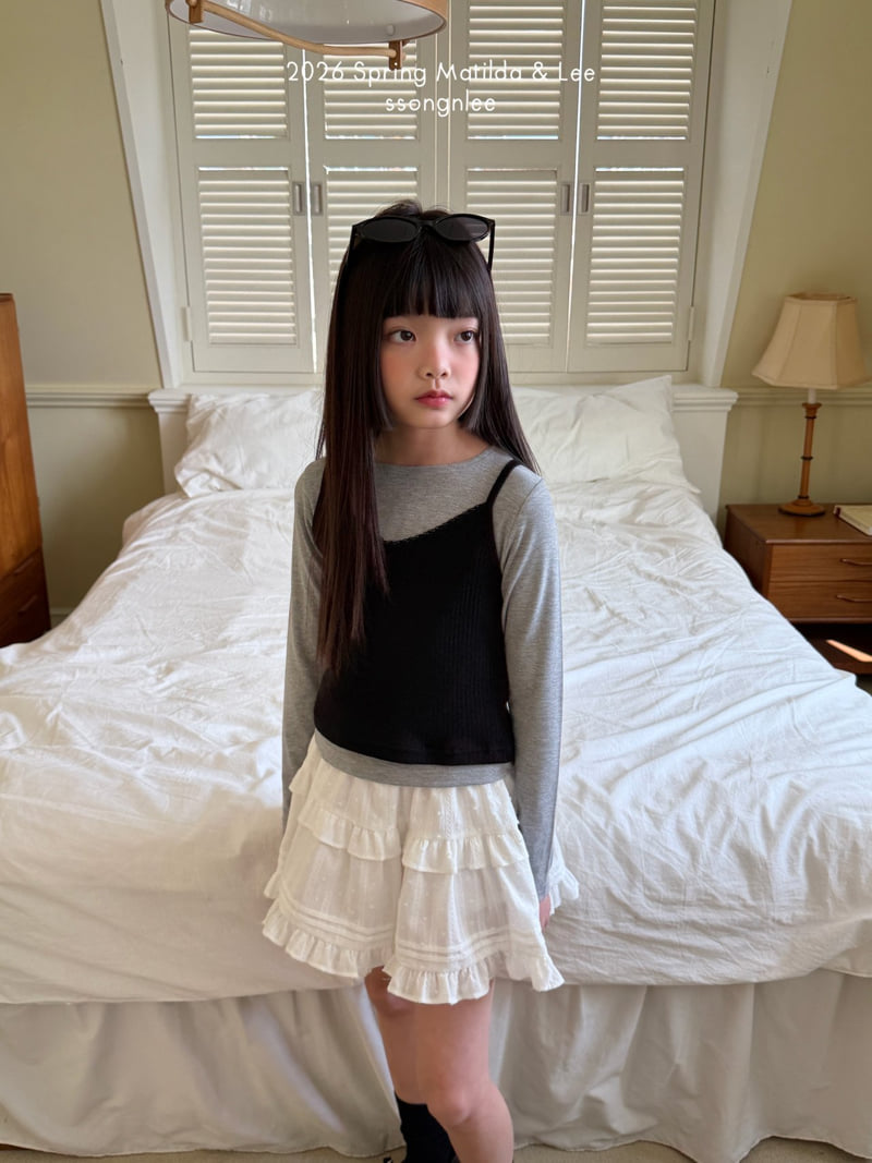Matilda & Lee - Korean Children Fashion - #kidzfashiontrend - Eyelet Lace Skirt - 7