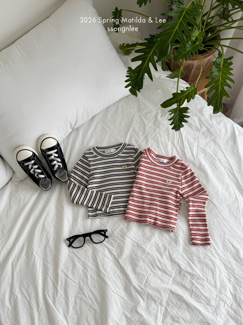Matilda & Lee - Korean Children Fashion - #kidzfashiontrend - Pudding Stripe Rib Tee