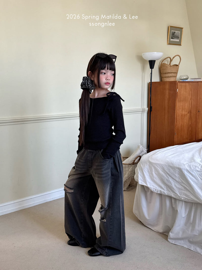 Matilda & Lee - Korean Children Fashion - #kidzfashiontrend - Strap Slit Tee - 5