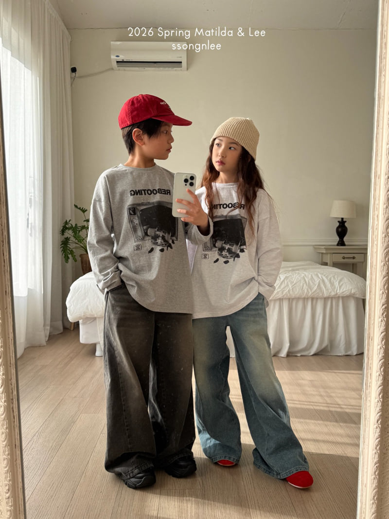 Matilda & Lee - Korean Children Fashion - #littlefashionista - Maxi Wide Denim Pants - 7