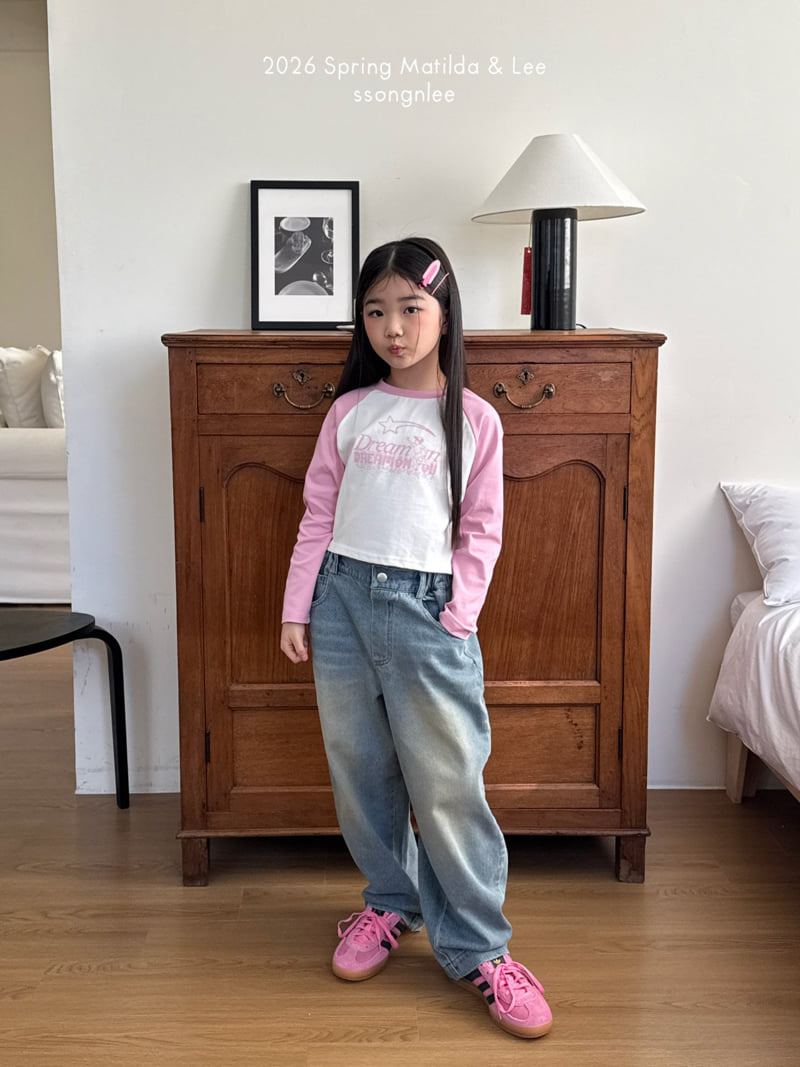 Matilda & Lee - Korean Children Fashion - #littlefashionista - Dream Crop Raglan Tee - 8