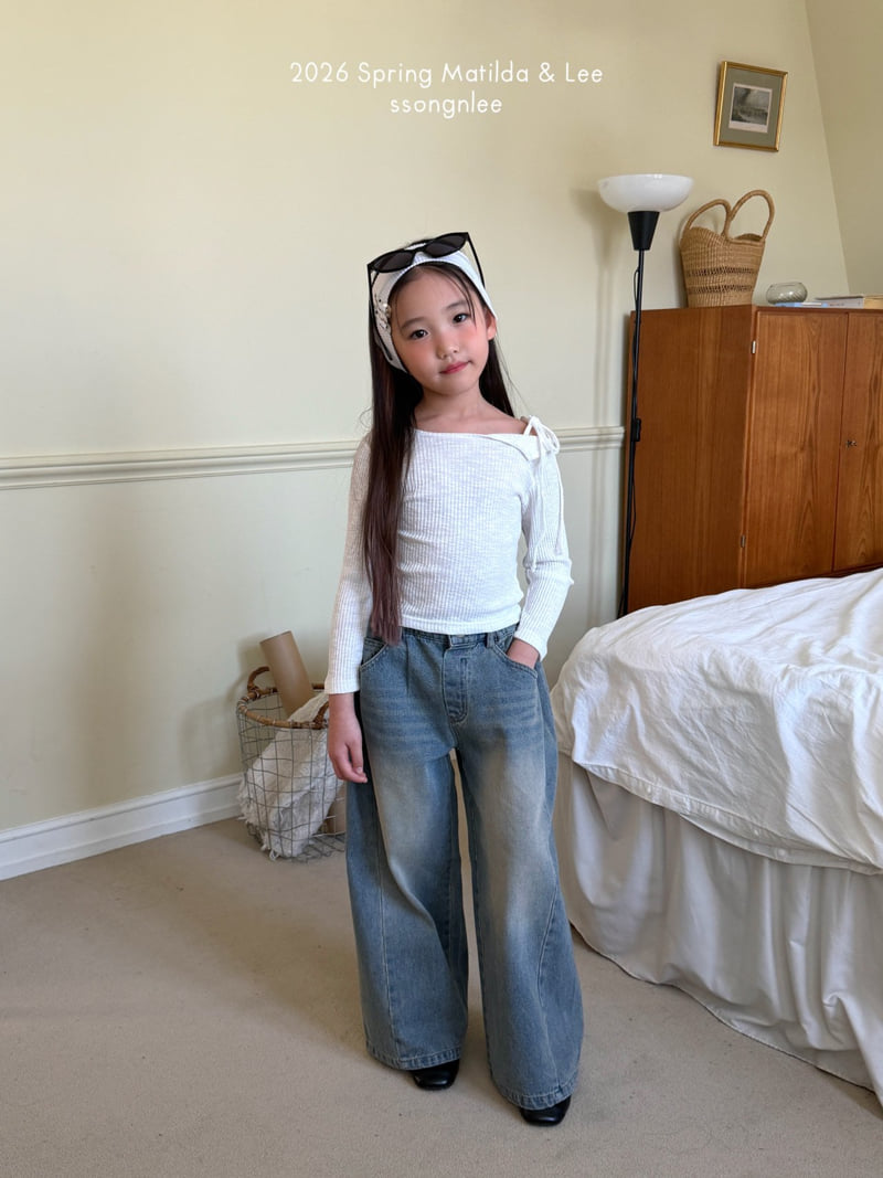 Matilda & Lee - Korean Children Fashion - #littlefashionista - Strap Slit Tee - 7
