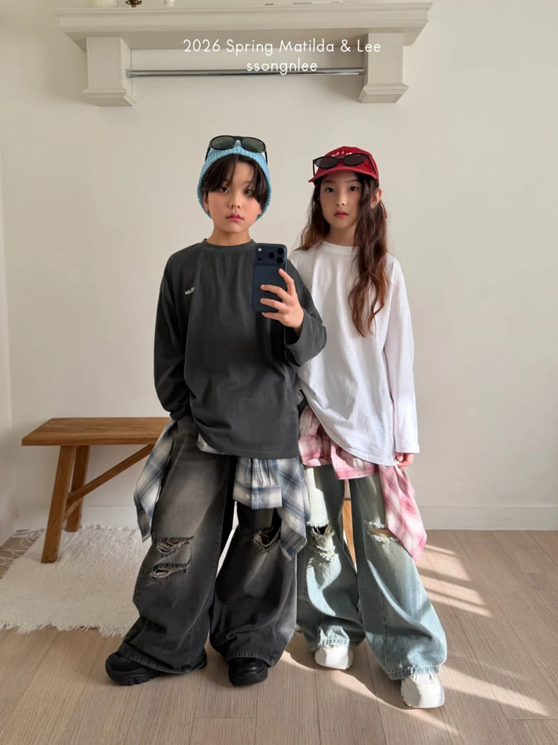 Matilda & Lee - Korean Children Fashion - #magicofchildhood - Maxi Wide Denim Pants - 8