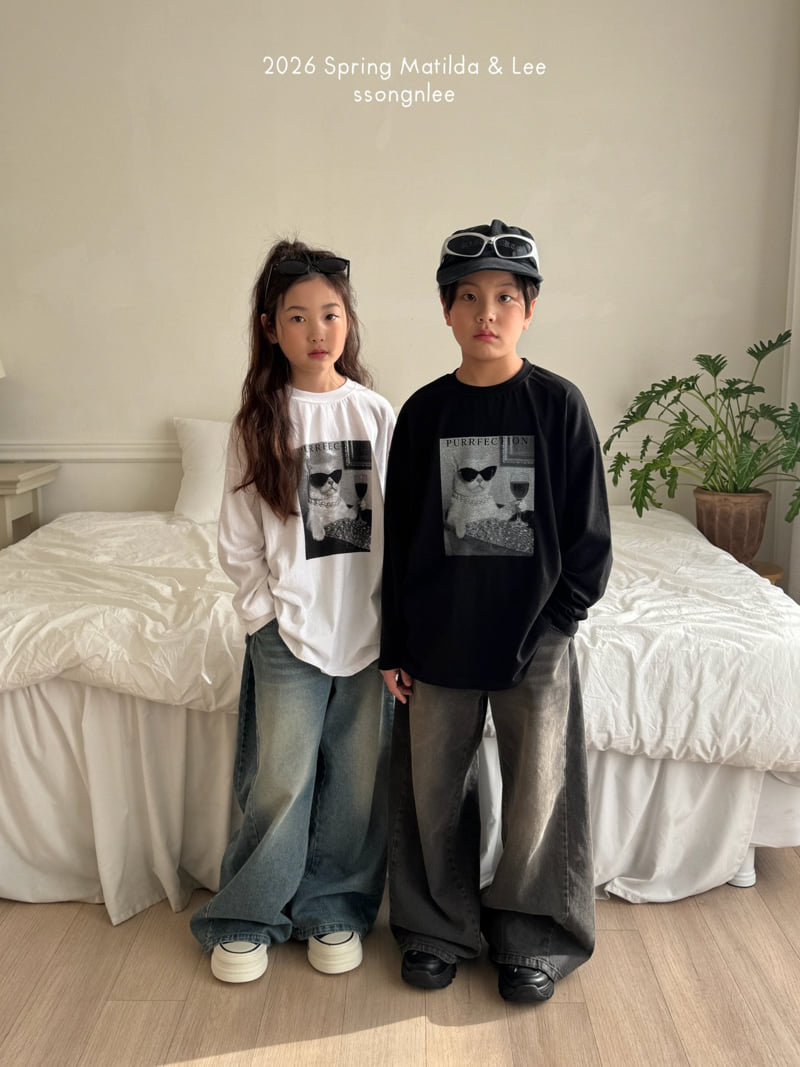Matilda & Lee - Korean Children Fashion - #littlefashionista - Rich Cat Tee - 4