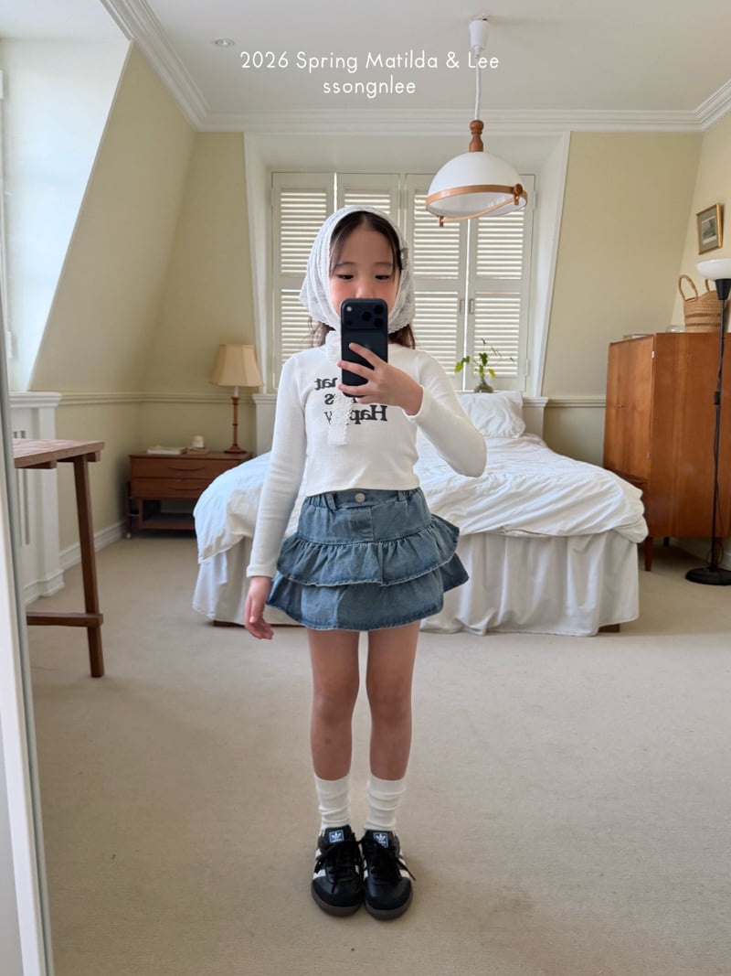 Matilda & Lee - Korean Children Fashion - #magicofchildhood - Crop Lettering Tee - 12