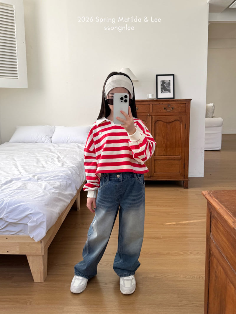 Matilda & Lee - Korean Children Fashion - #magicofchildhood - Nut Collar Crop Tee - 10