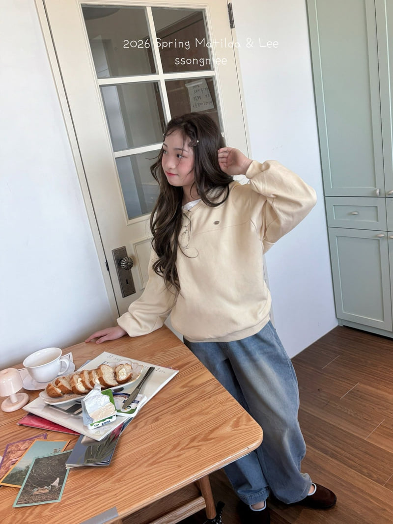 Matilda & Lee - Korean Children Fashion - #magicofchildhood - Curve Wide Denim Pants - 6