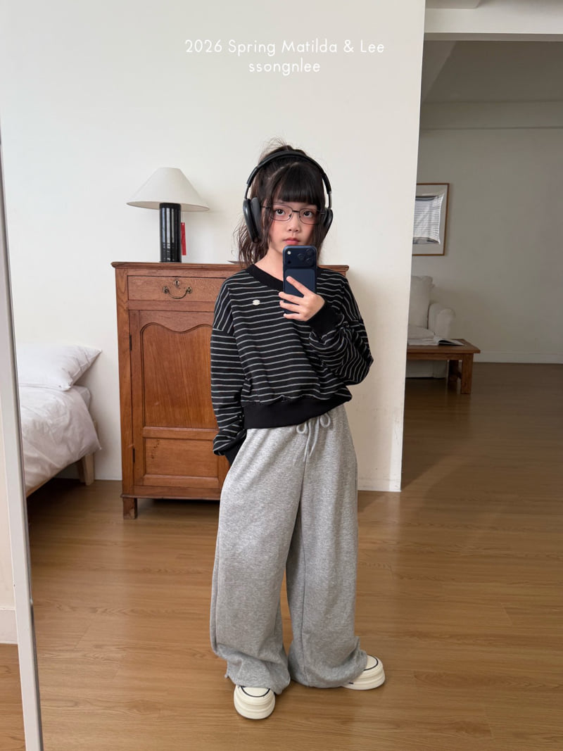 Matilda & Lee - Korean Children Fashion - #magicofchildhood - Stripe V-Neck Sweatshirt - 3