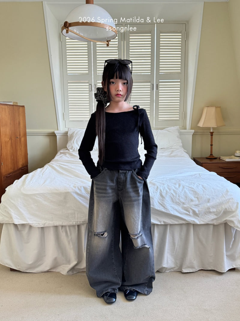 Matilda & Lee - Korean Children Fashion - #magicofchildhood - Strap Slit Tee - 8