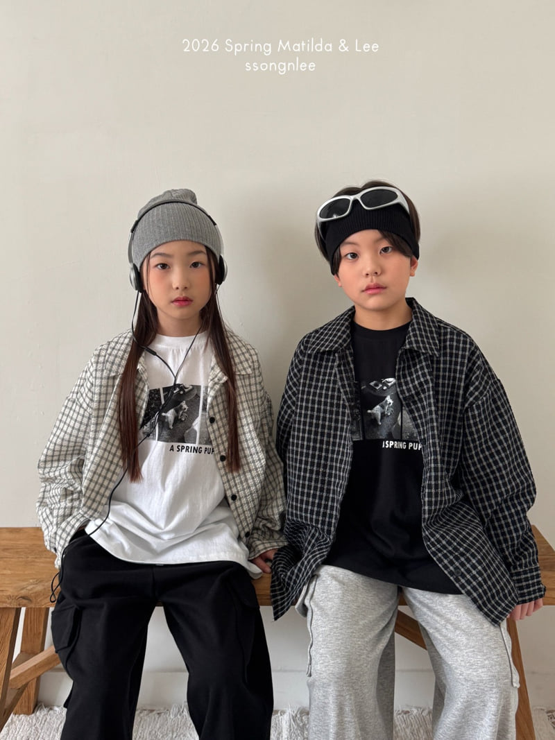 Matilda & Lee - Korean Children Fashion - #littlefashionista - Seersucker Check Shirt - 4