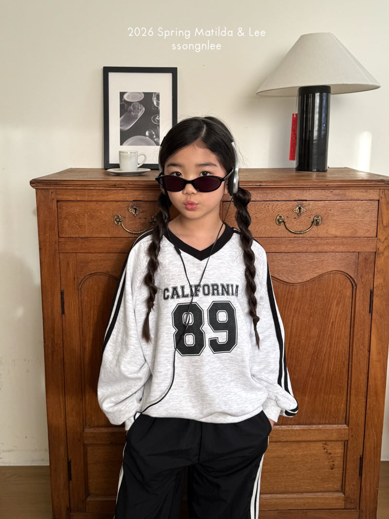 Matilda & Lee - Korean Children Fashion - #minifashionista - V-Neck Double Stripe Sweatshirt - 11