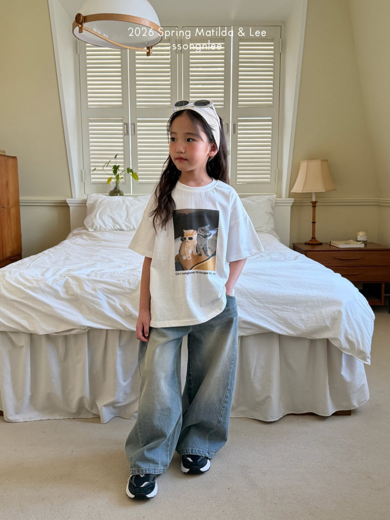 Matilda & Lee - Korean Children Fashion - #minifashionista - Maxi Wide Denim Pants - 9