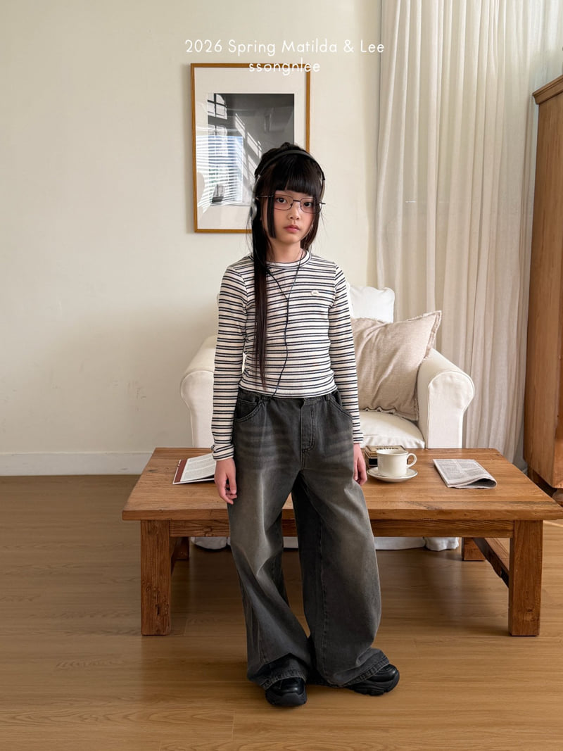 Matilda & Lee - Korean Children Fashion - #minifashionista - Pudding Stripe Rib Tee - 5