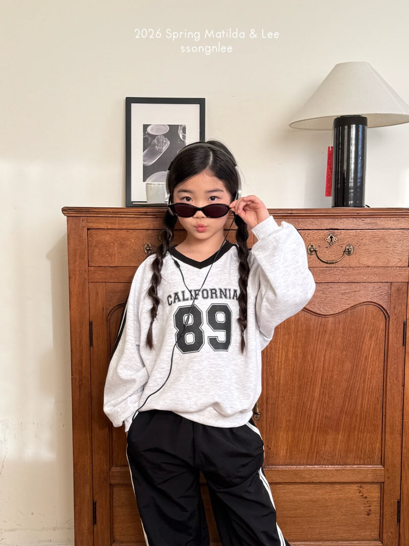Matilda & Lee - Korean Children Fashion - #prettylittlegirls - V-Neck Double Stripe Sweatshirt - 12