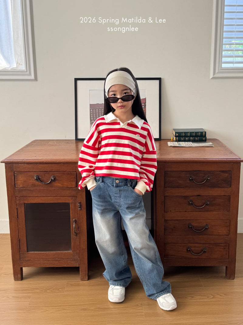 Matilda & Lee - Korean Children Fashion - #prettylittlegirls - Nut Collar Crop Tee - 12