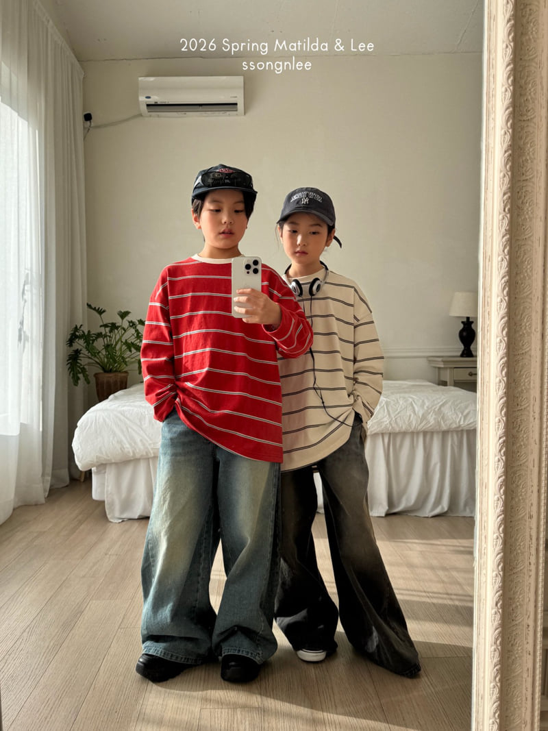 Matilda & Lee - Korean Children Fashion - #prettylittlegirls - Urban Stripe Tee - 6