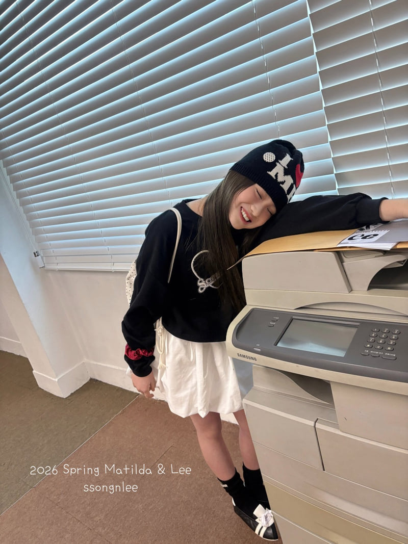 Matilda & Lee - Korean Children Fashion - #prettylittlegirls - Heart Crop Sweatshirt - 6