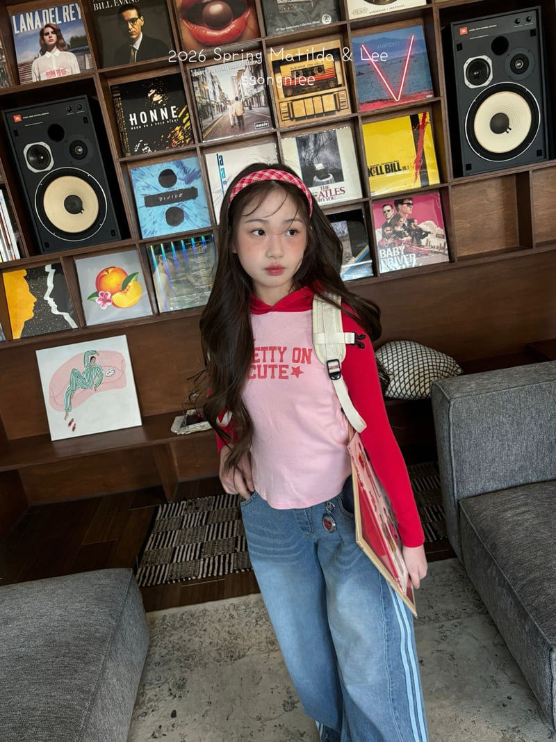 Matilda & Lee - Korean Children Fashion - #prettylittlegirls - Line Track Denim Pants - 10