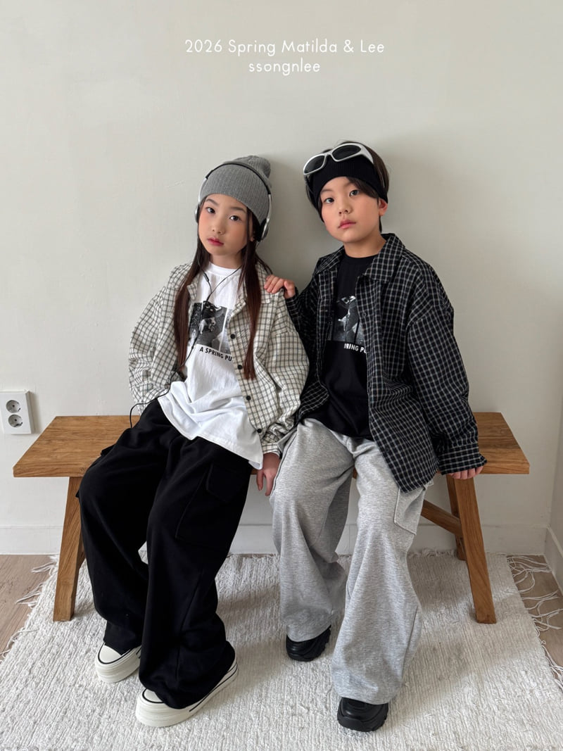 Matilda & Lee - Korean Children Fashion - #prettylittlegirls - Seersucker Check Shirt - 6