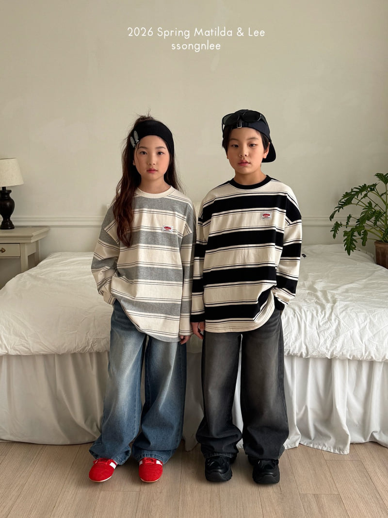 Matilda & Lee - Korean Children Fashion - #prettylittlegirls - Campus Stripe Tee - 3