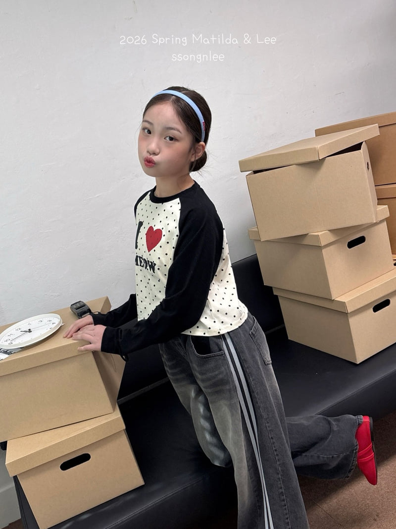 Matilda & Lee - Korean Children Fashion - #stylishchildhood - Meow Dot Raglan Tee - 3