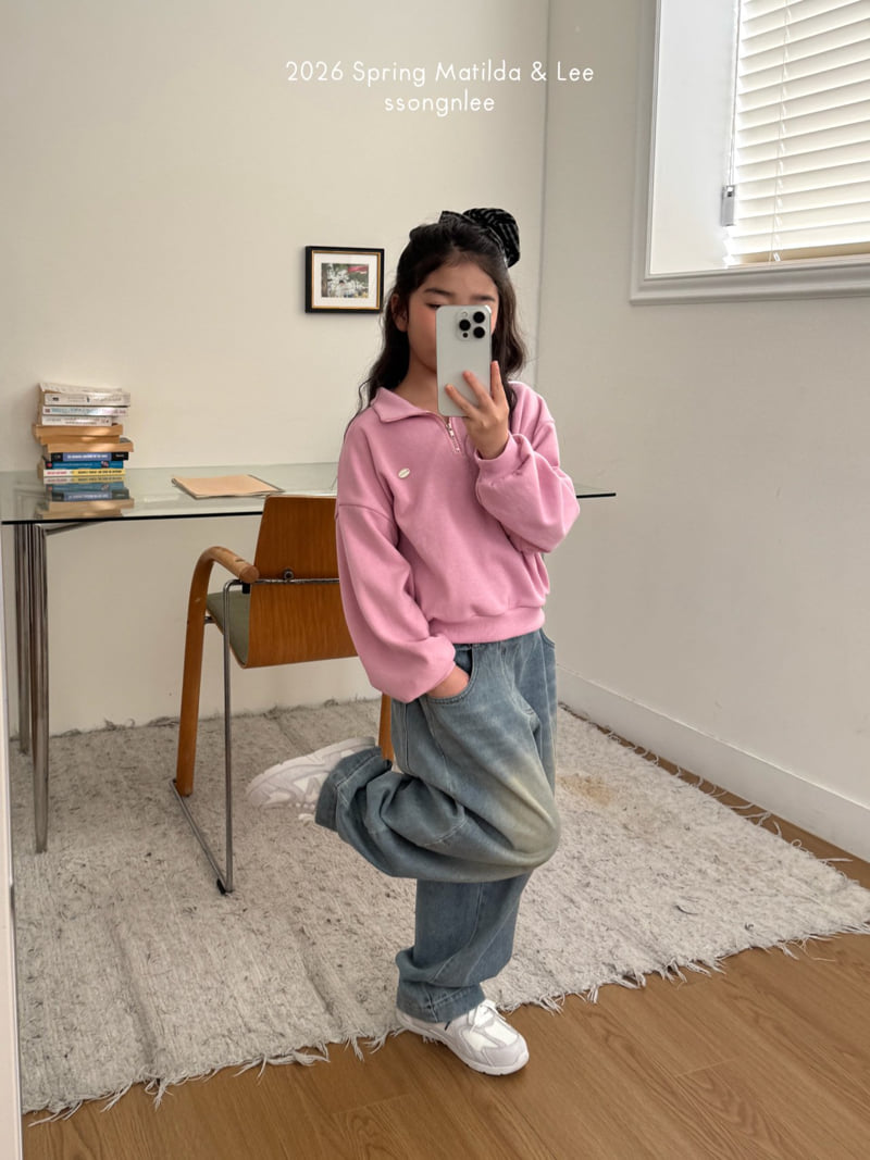 Matilda & Lee - Korean Children Fashion - #stylishchildhood - Curve Wide Denim Pants - 11