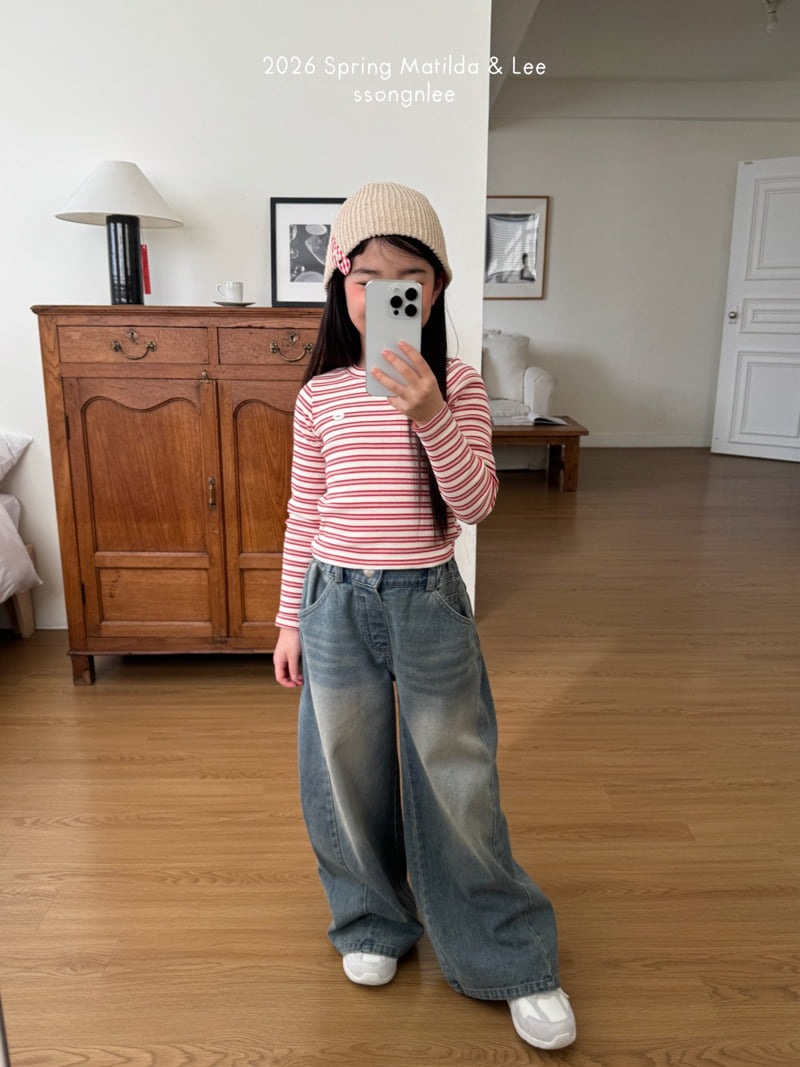 Matilda & Lee - Korean Children Fashion - #stylishchildhood - Pudding Stripe Rib Tee - 9