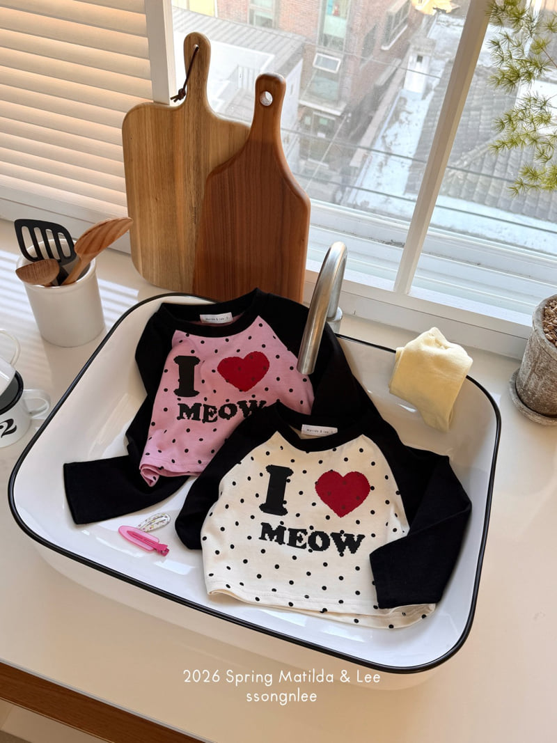 Matilda & Lee - Korean Children Fashion - #todddlerfashion - Meow Dot Raglan Tee