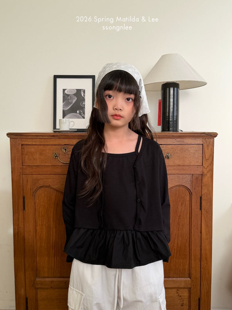 Matilda & Lee - Korean Children Fashion - #todddlerfashion - Natural Frill Sleeveless Set - 3