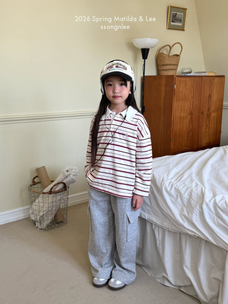 Matilda & Lee - Korean Children Fashion - #toddlerclothing - Weekend Stripe Collar Tee - 7