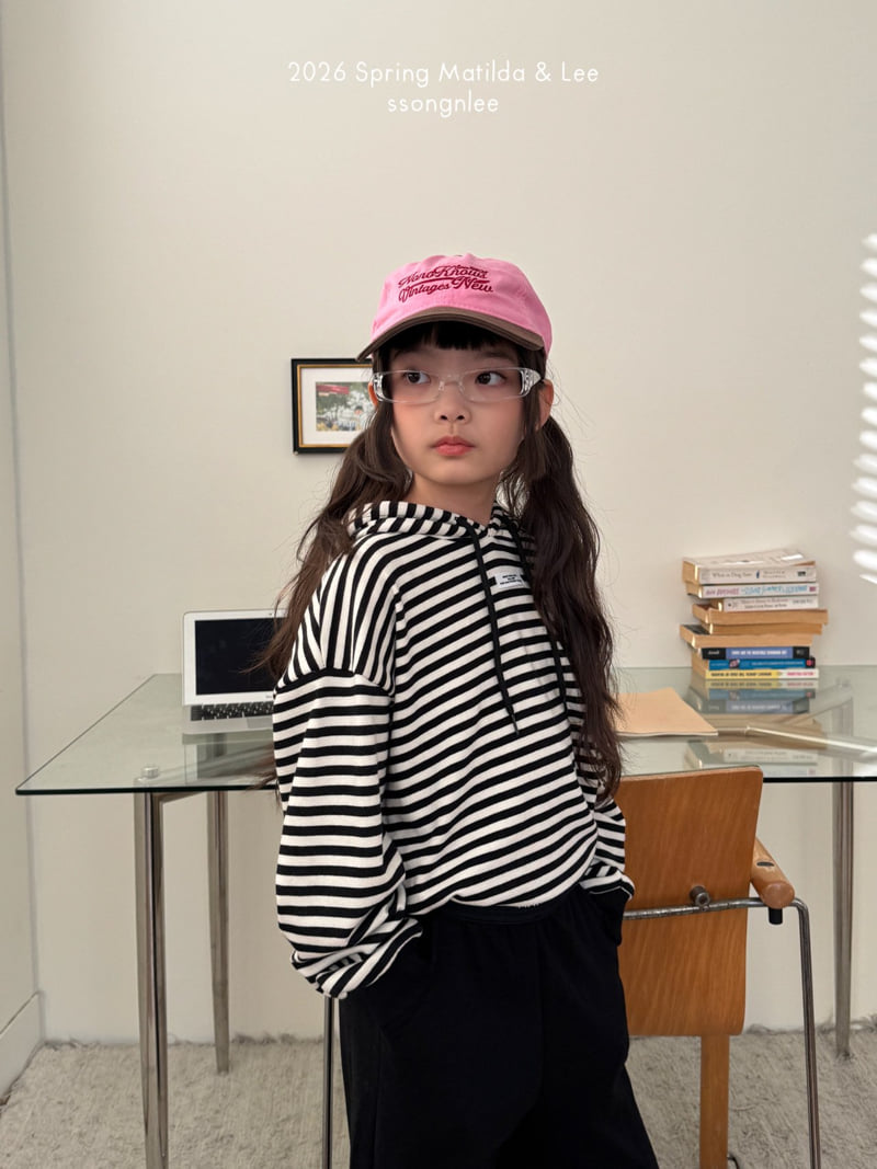 Matilda & Lee - Korean Children Fashion - #todddlerfashion - Striped Crop Hoodie - 4
