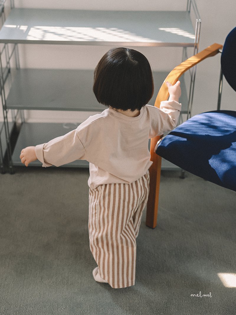 Melmel - Korean Baby Fashion - #babyboutique - Stripe Wide Pants - 8