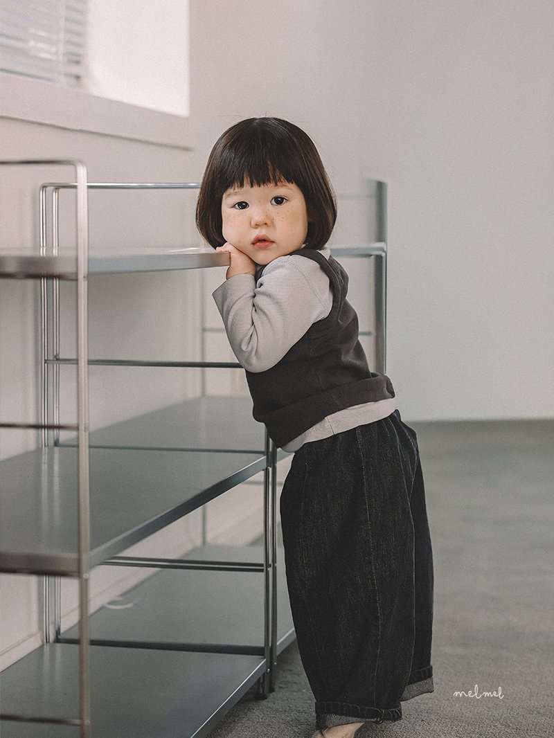 Melmel - Korean Baby Fashion - #babyboutique - Loose Fit Denim Pants - 7