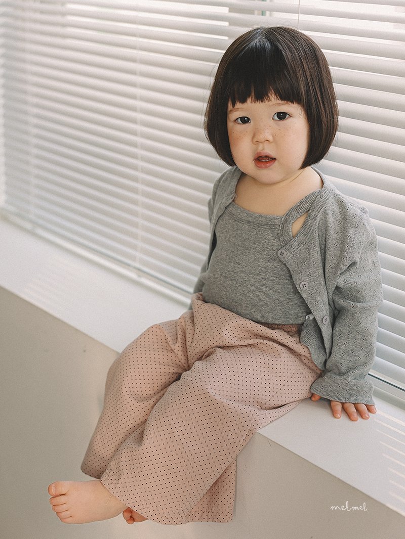 Melmel - Korean Baby Fashion - #babyboutiqueclothing - Dot Wide Pants - 3