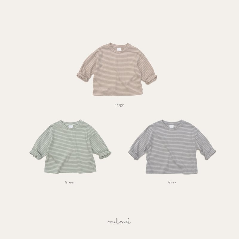 Melmel - Korean Baby Fashion - #babyboutiqueclothing - Stripe Daily Tee