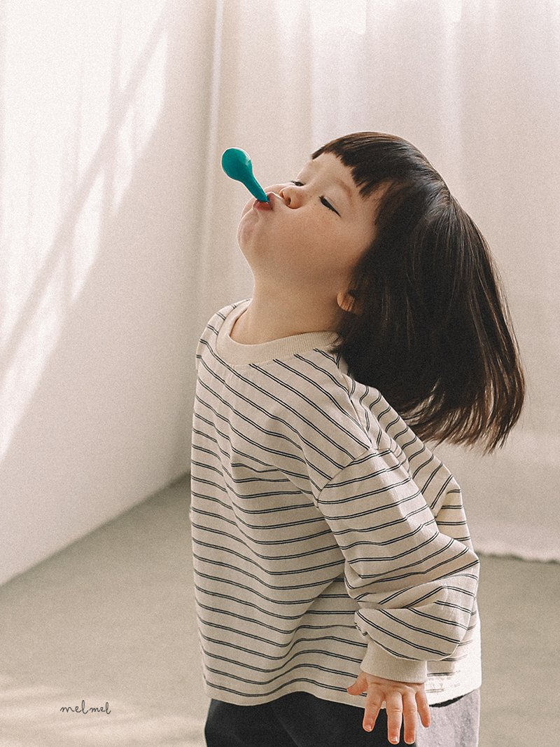 Melmel - Korean Baby Fashion - #babyclothing - Lip Stripe Tee - 9