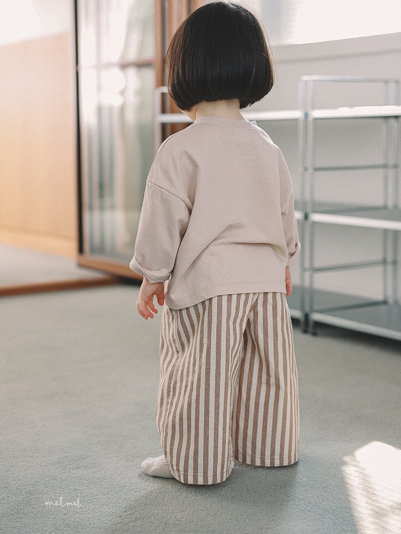 Melmel - Korean Baby Fashion - #babyfashion - Stripe Wide Pants - 11