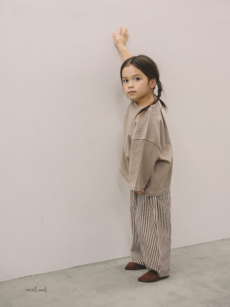 Melmel - Korean Baby Fashion - #babyfashion - Stripe Hip Pocket Pants - 7