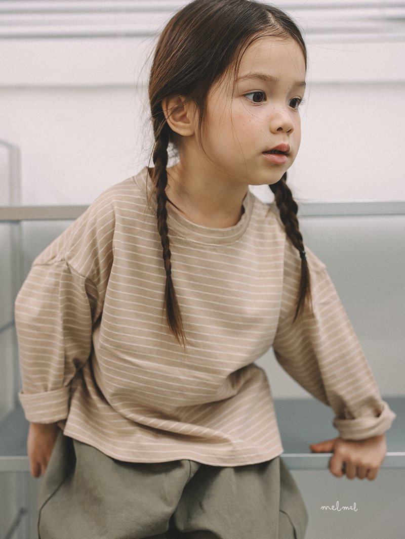 Melmel - Korean Baby Fashion - #babyfashion - Stripe Daily Tee - 3