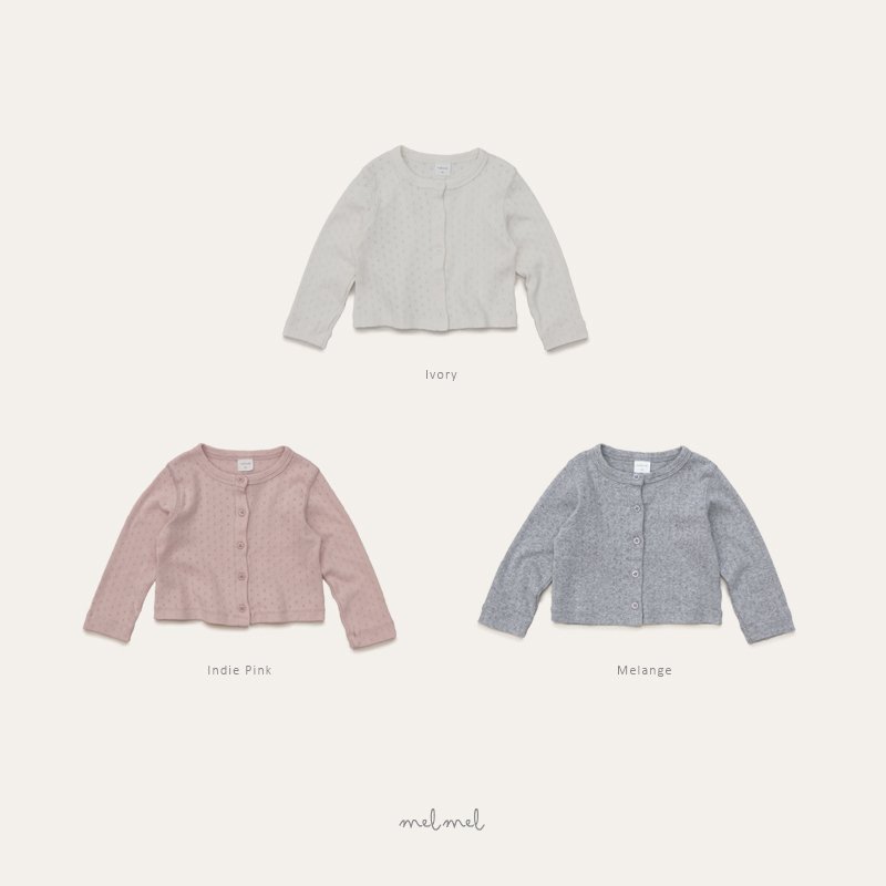 Melmel - Korean Baby Fashion - #babyfashion - Eyelet Cardigan