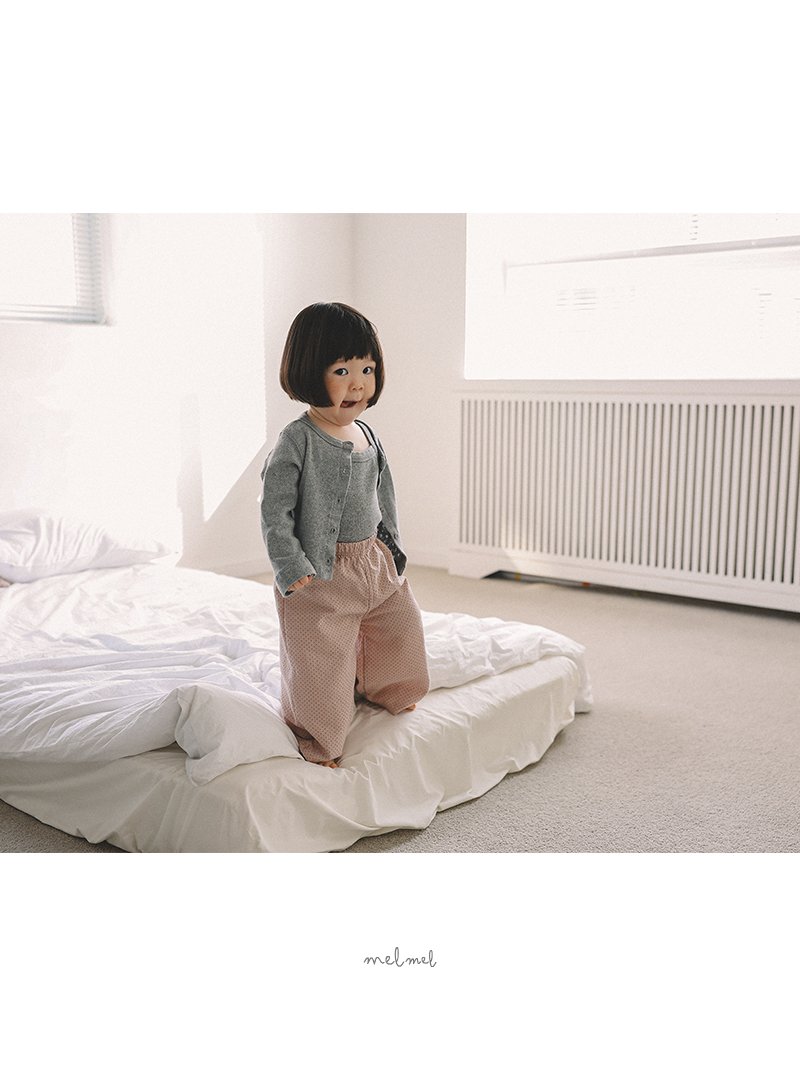 Melmel - Korean Baby Fashion - #babyfever - Dot Wide Pants - 6