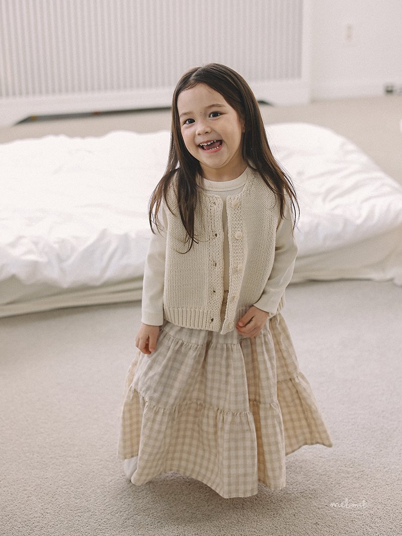 Melmel - Korean Baby Fashion - #babyfever - Tiered Long Skirt - 3